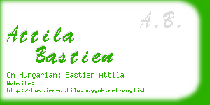 attila bastien business card